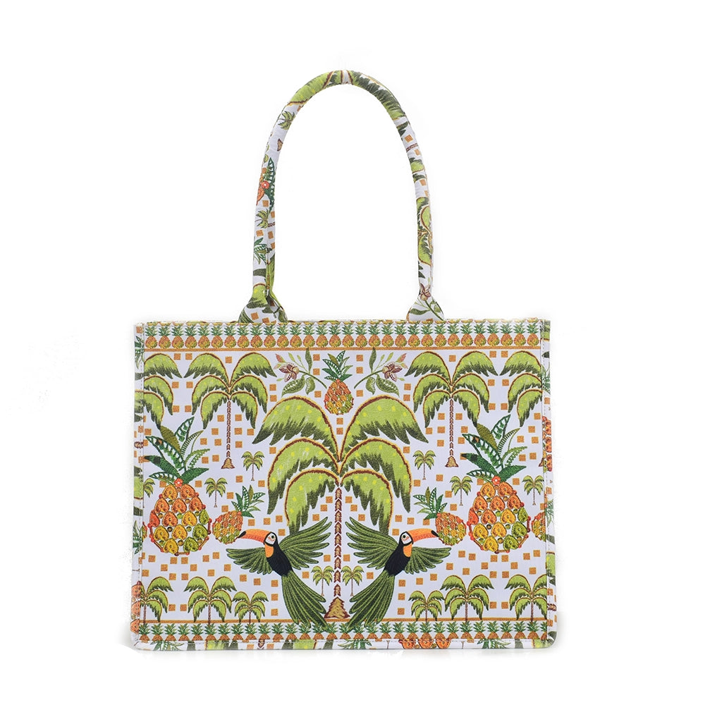 Queen of Hearts Book Tote Set in Hawaiian Tribal