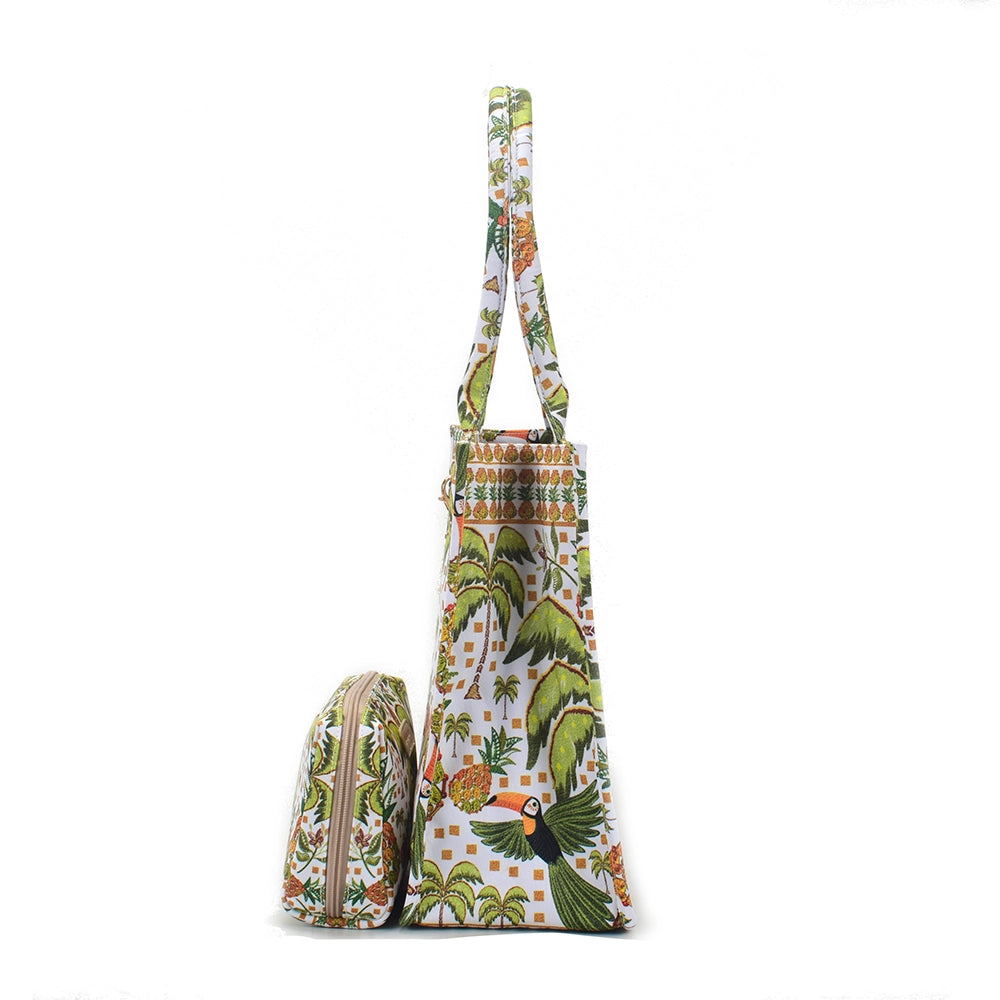 Queen of Hearts Book Tote Set in Hawaiian Tribal