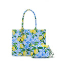 Queen of Hearts Book Tote Set in Mediterranean Lemons