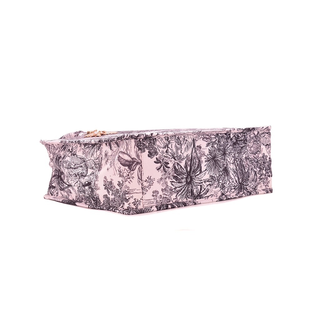 Queen of Hearts Book Tote Set in Palm Tree and White Lotus