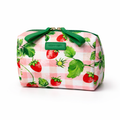 QUEEN OF HEARTS COSMETIC BAG IN STRAWBERRY GINGHAM
