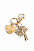 QUEEN OF HEARTS PALM TREE KEYCHAIN