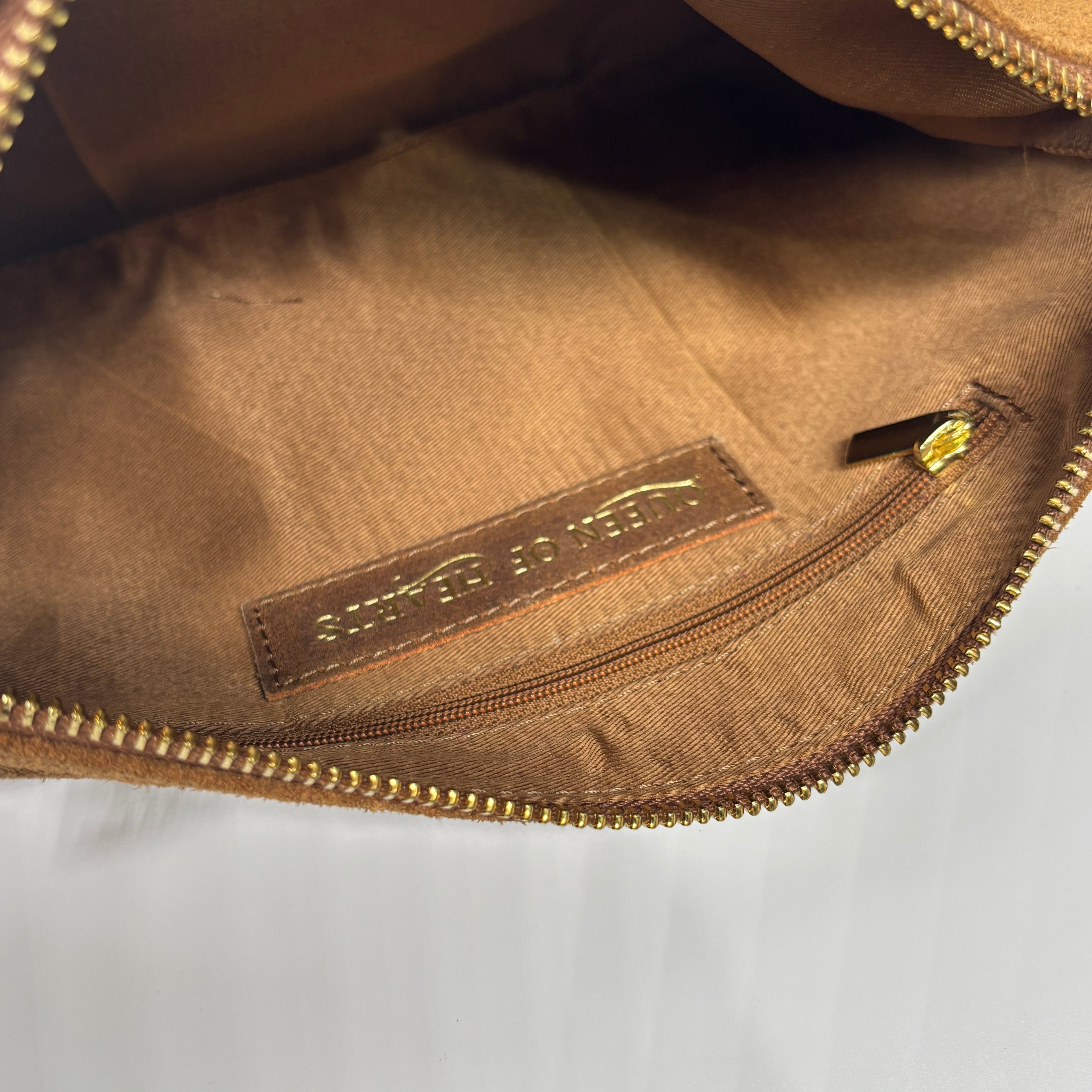 Queen of Hearts Suede Petite Rings Caramel