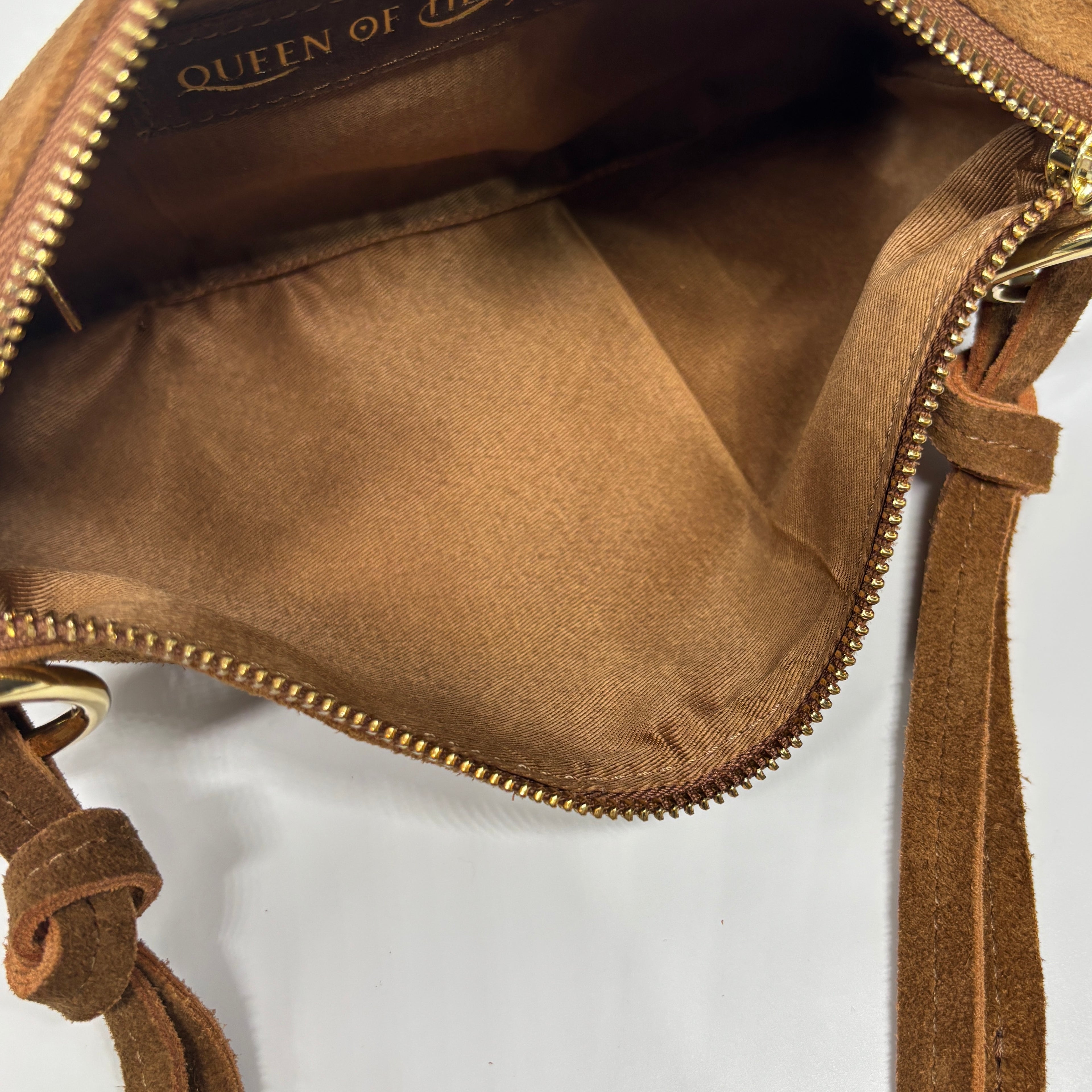 Queen of Hearts Suede Petite Rings Caramel
