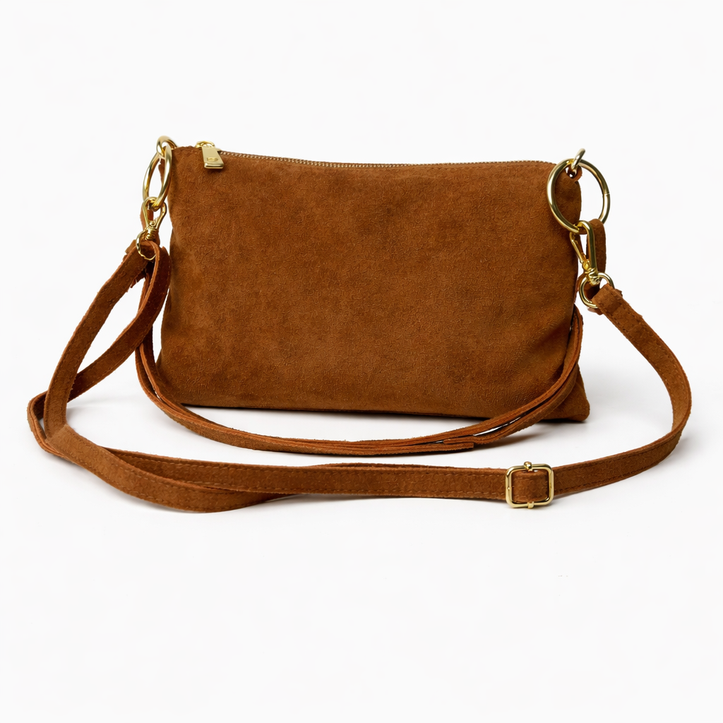 Queen of Hearts Suede Petite Rings Caramel