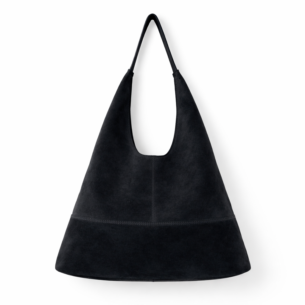 Queen of Hearts Suede Hobo Navy