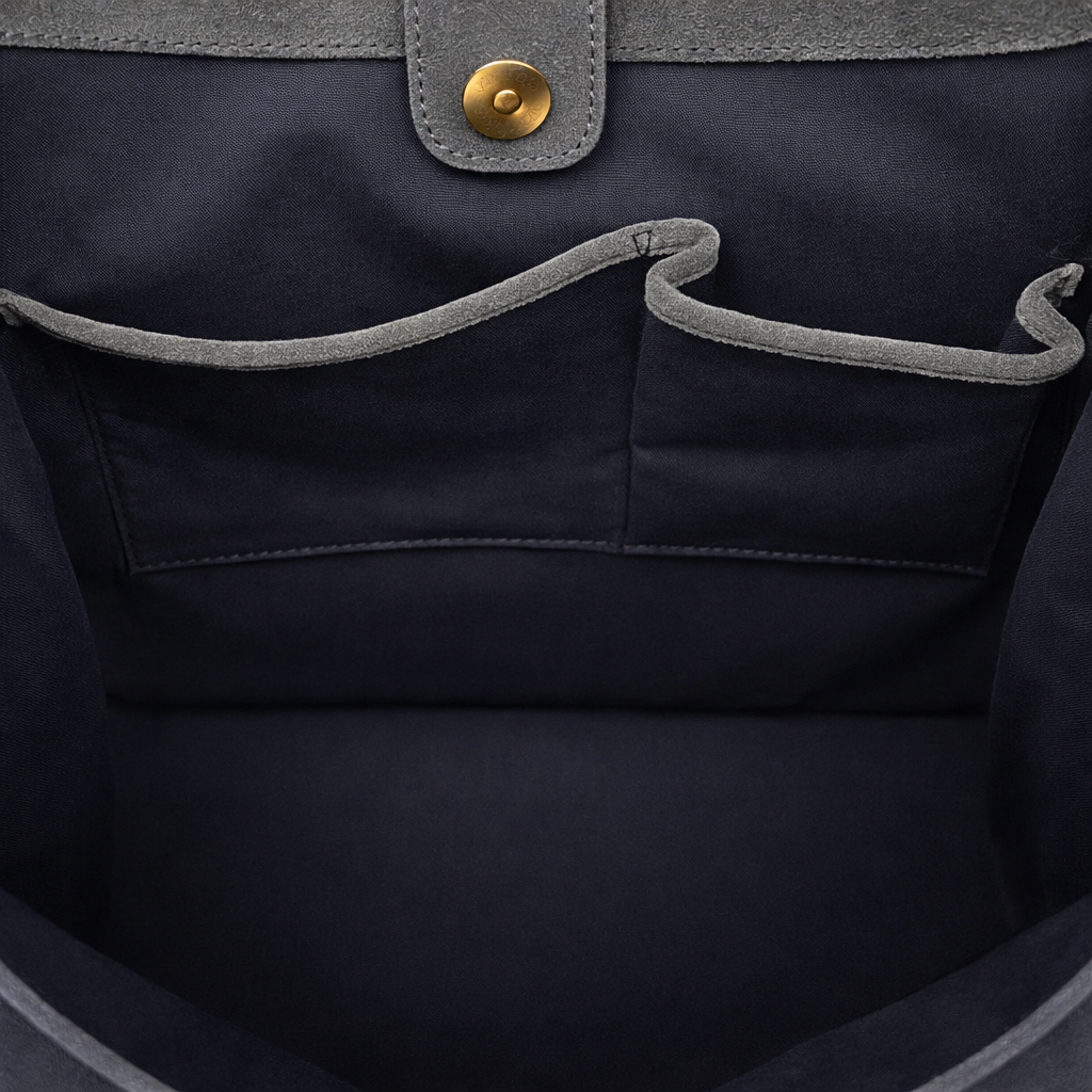Queen of Hearts Suede Hobo Navy