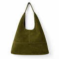 Queen of Hearts Suede Hobo Olive