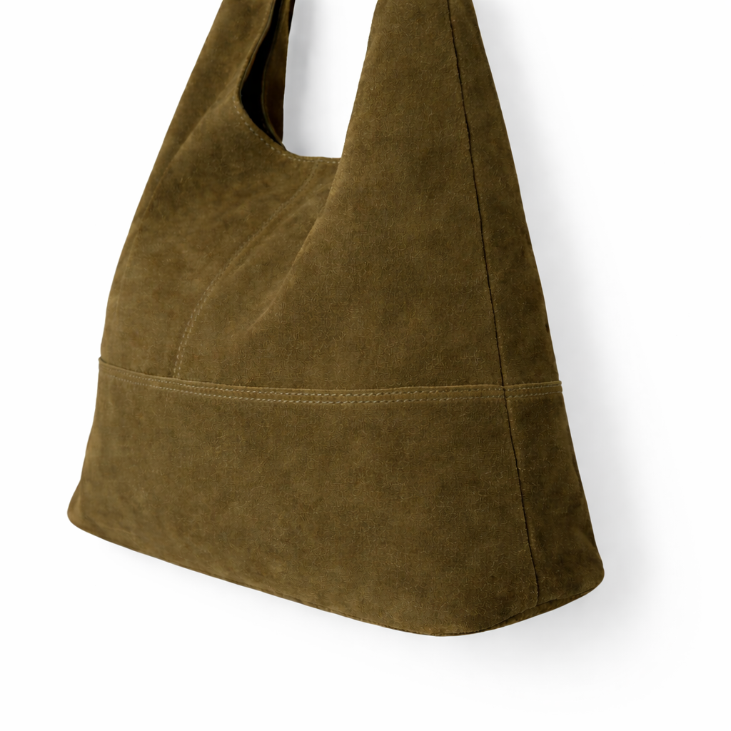 Queen of Hearts Suede Hobo Olive